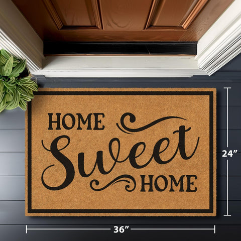 Barnyard Designs doormat with non-slip backing ensuring stable placement on outdoor floors.