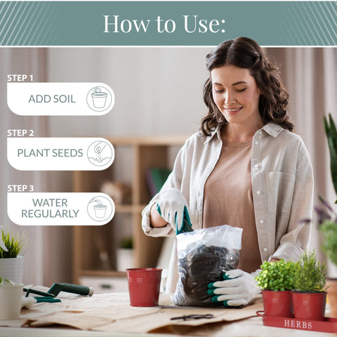 Barnyard Designs outdoor balcony herb planter set for small-space gardening