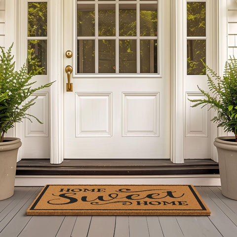 Barnyard Designs 36x24-inch outdoor entrance rug ready to fit front doors and patios.