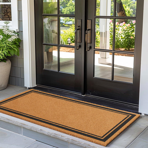 Barnyard Designs outdoor entrance rug sized 72x36 for wide doors.