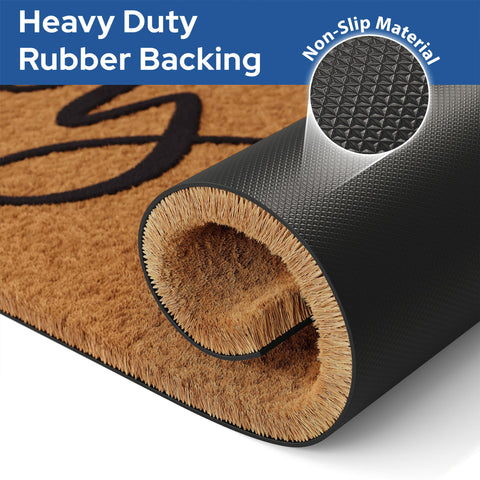 Barnyard Designs outdoor porch entry rug withstands weather exposure.