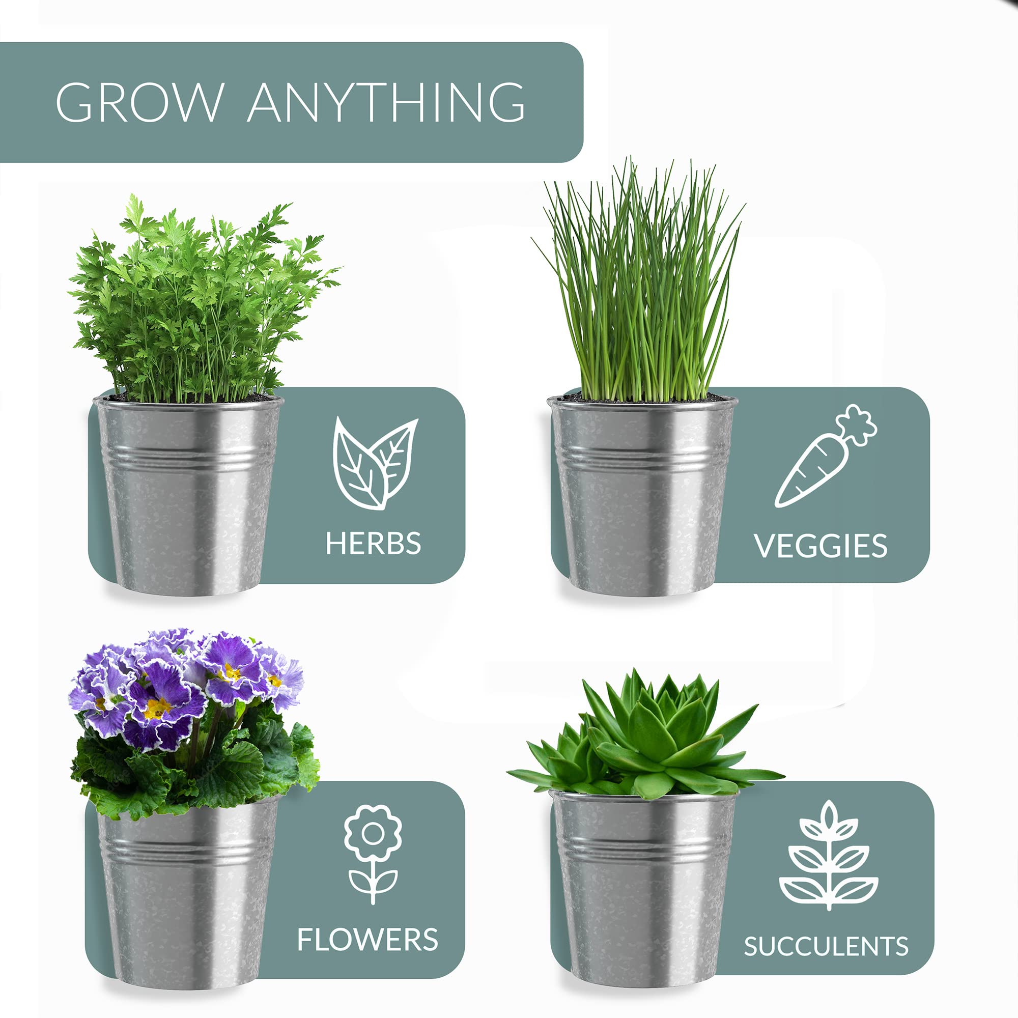 Barnyard Designs small 3-pack herb pots for flexible indoor planting.