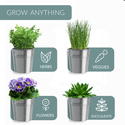 Barnyard Designs small 3-pack herb pots for flexible indoor planting.