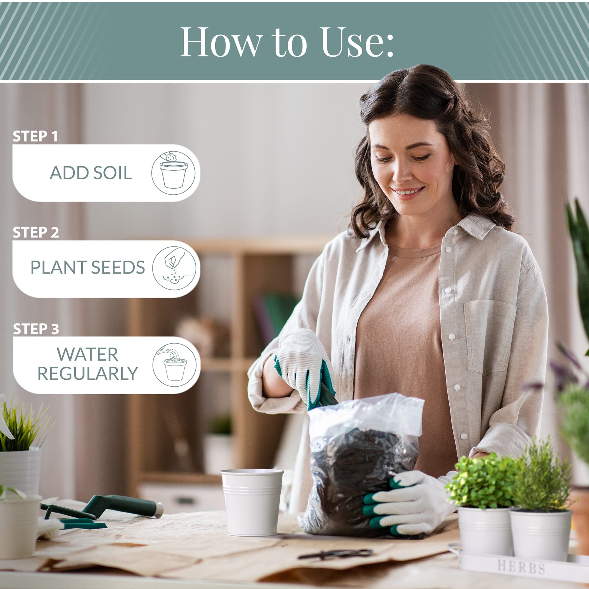 Barnyard Designs window sill herb planter ready to showcase basil and thyme