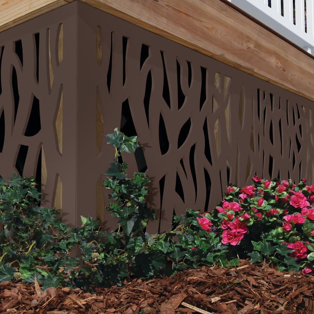 Barrette Sprig Umber panel installed as decorative wall feature