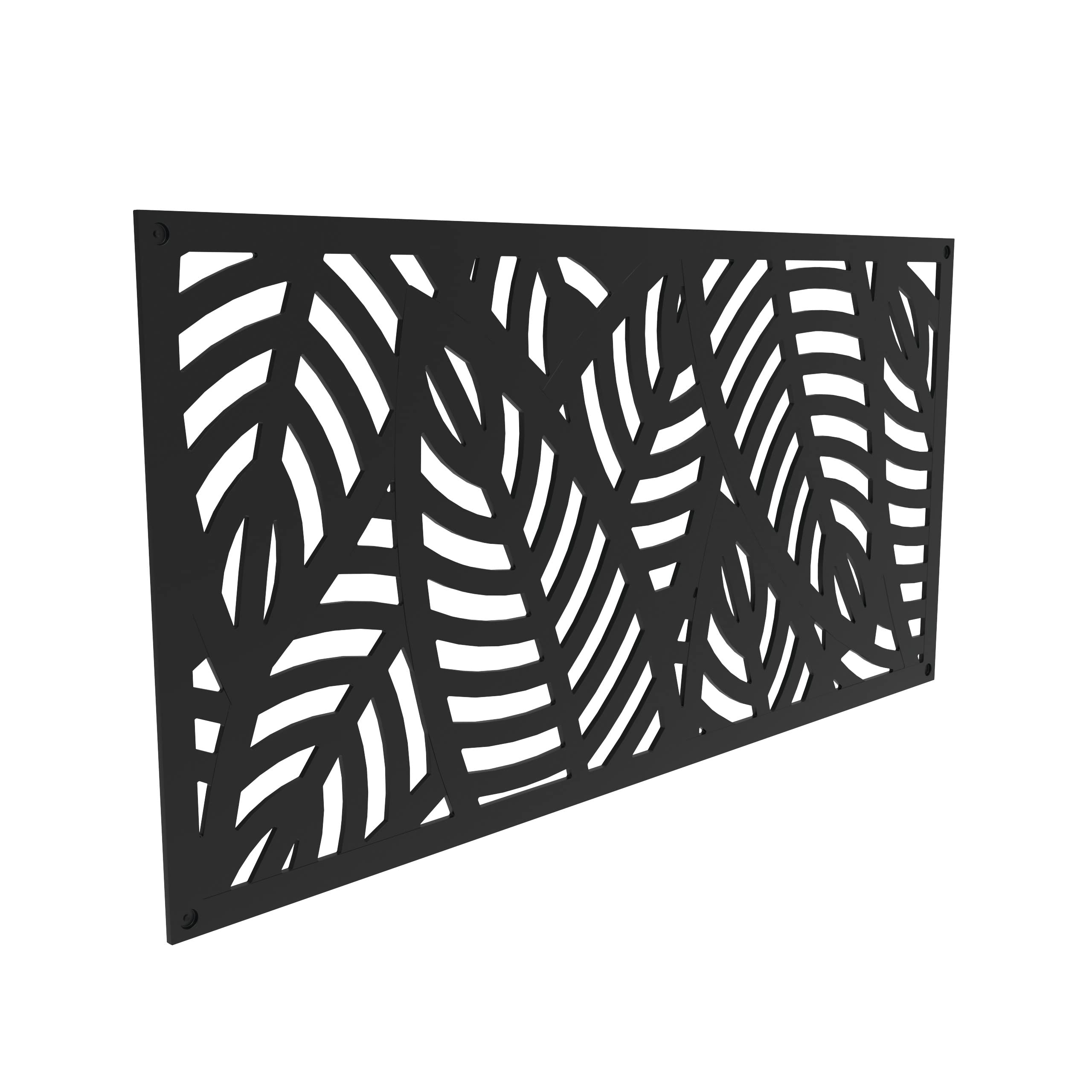 Barrette Sanibel screen black textured close-up shows durable polypropylene finish.