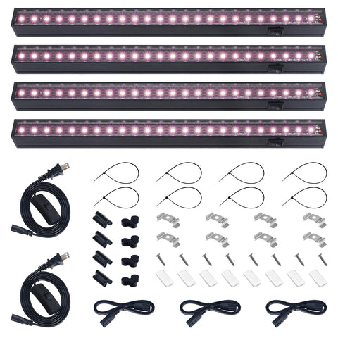Barrina 1ft grow light strip installed on cabinet for sleek integration.