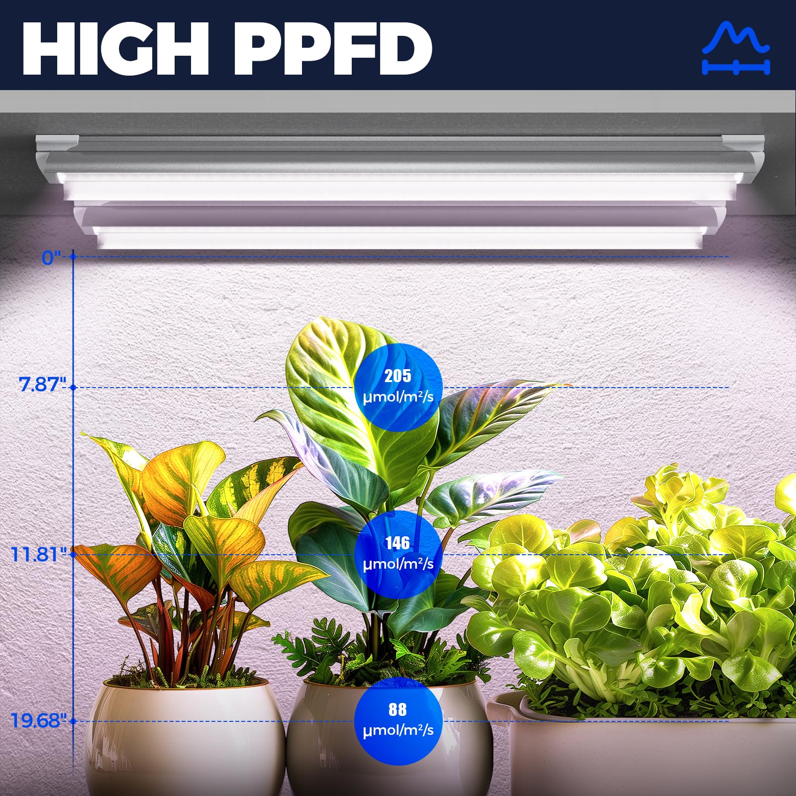 Aluminum shell provides efficient heat dissipation for longevity of LEDs.
