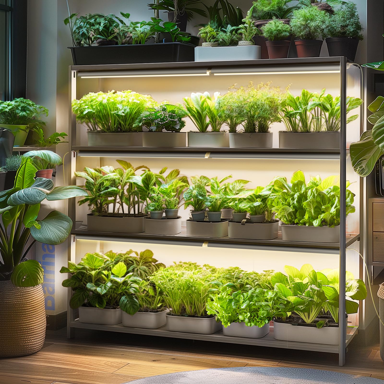 Barrina close-up of modular connectors and cable ties for easy setup.