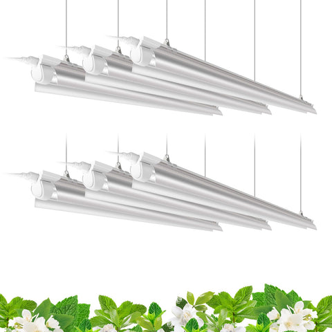 Barrina 4ft 5000K full-spectrum daylight strip setup improves indoor plant light coverage.