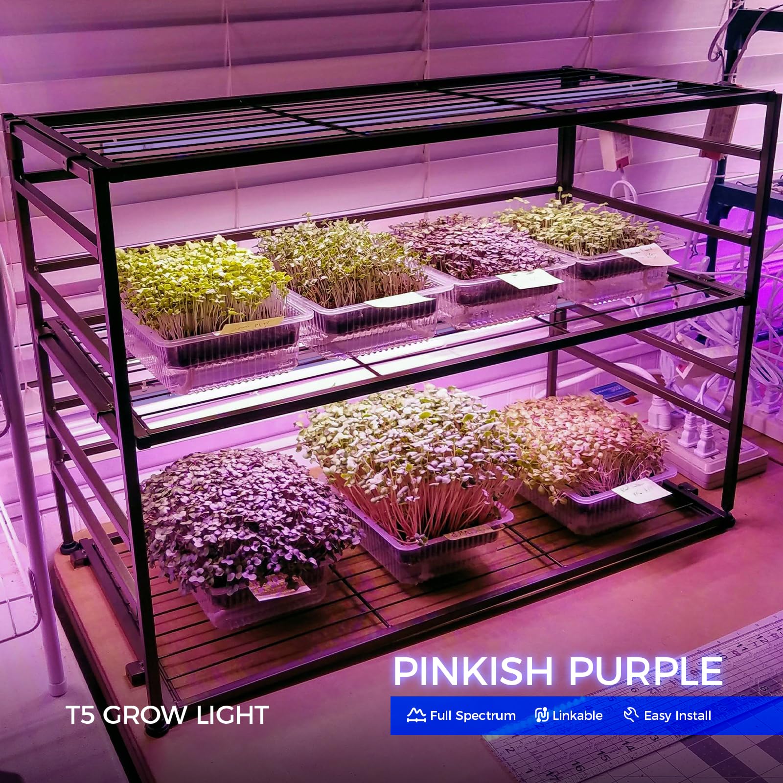 Barrina 8-pack LED strip with plug-and-play design for efficient greenhouse lighting.