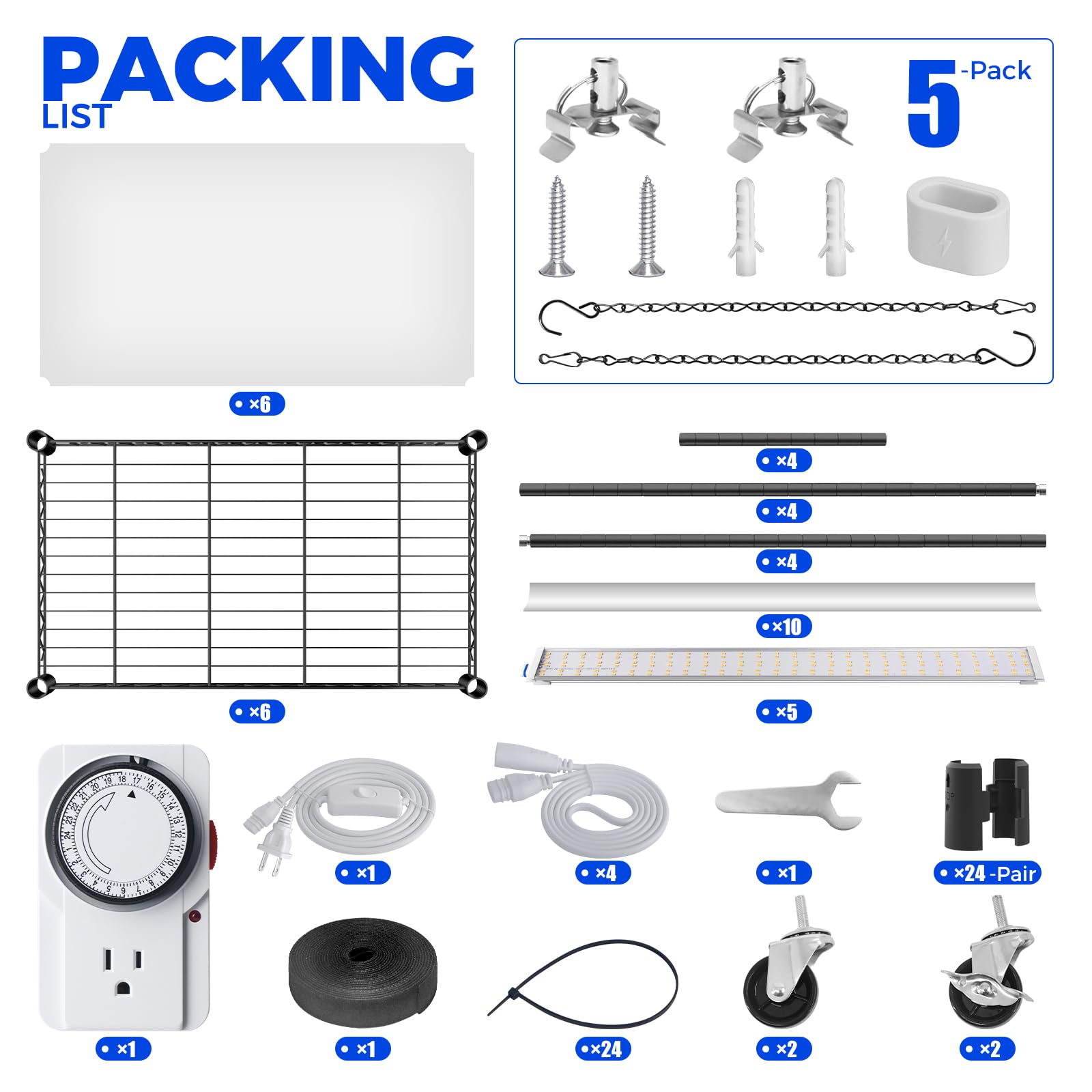 Barrina CX2 supports up to 330 lbs across six tiers.