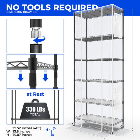 Barrina CX2Z sturdy stainless steel frame supports heavy loads.