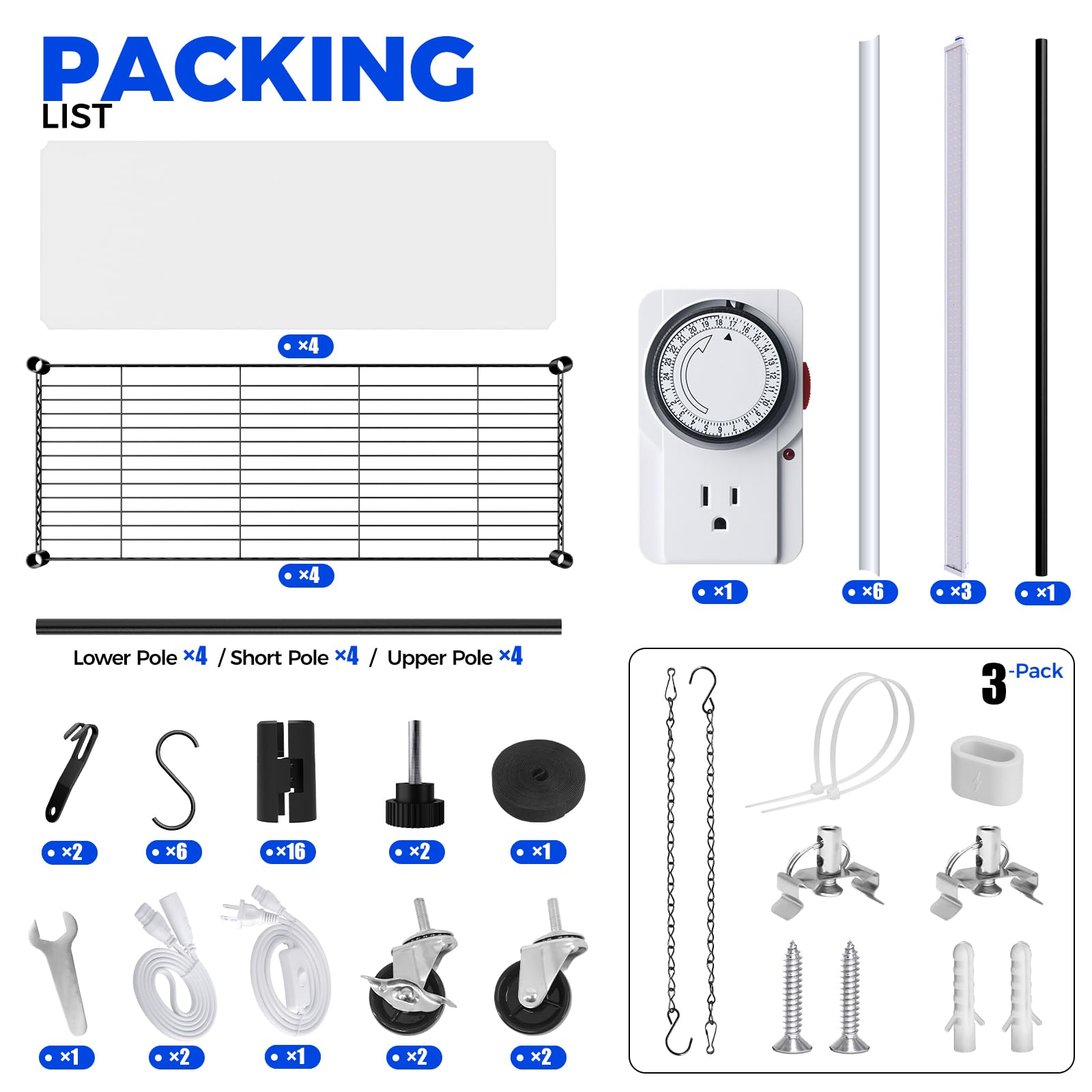 Barrina CX3 48-inch connecting cables for a connected rack.