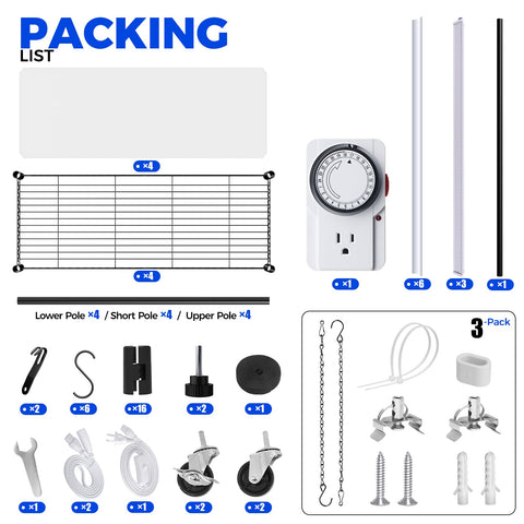 Barrina CX3 48-inch connecting cables for a connected rack.