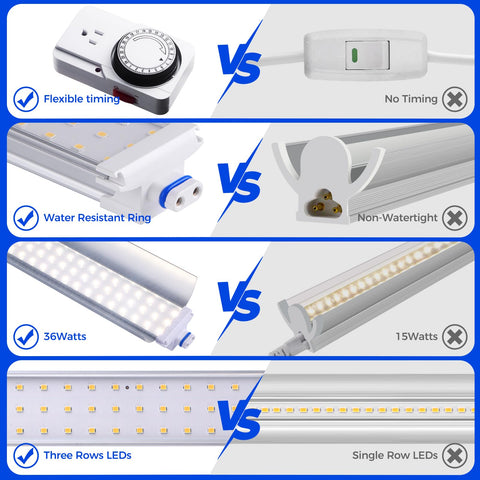 Barrina CX3 plant trays resting on sturdy shelves.