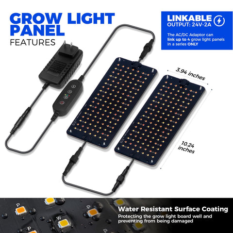 Barrina CX83 grow light panel front emitting full-spectrum light for seedlings