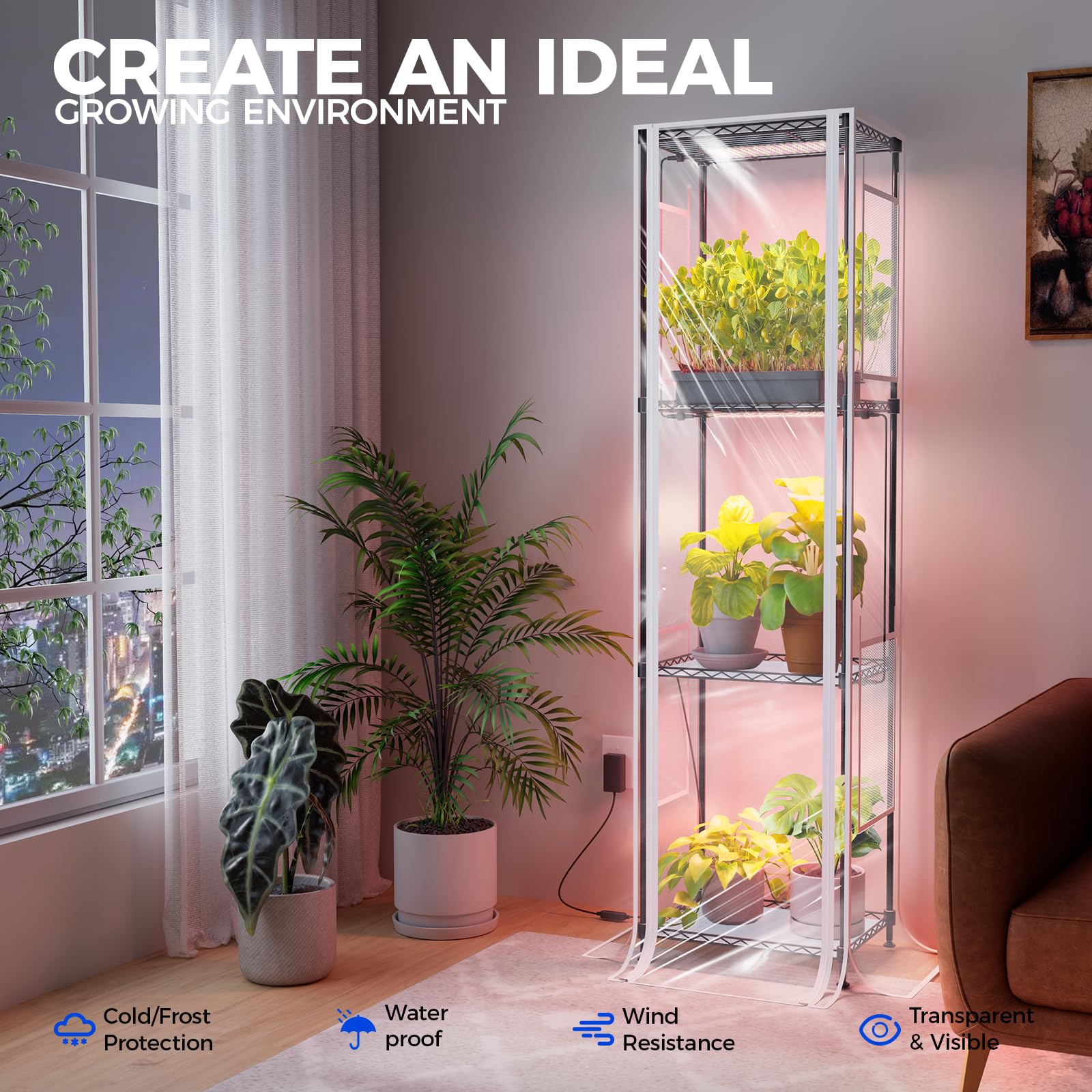 Barrina CX83Z corner indoor greenhouse setup fits small spaces