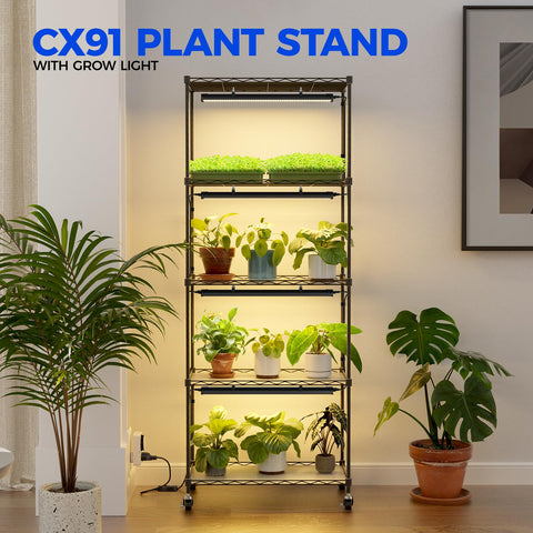 Barrina CX91 grow lights mounted deliver full-spectrum energy for indoor plants.