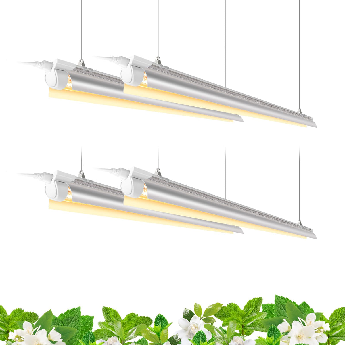 Barrina full-spectrum LED grow light strip 168W over indoor plants