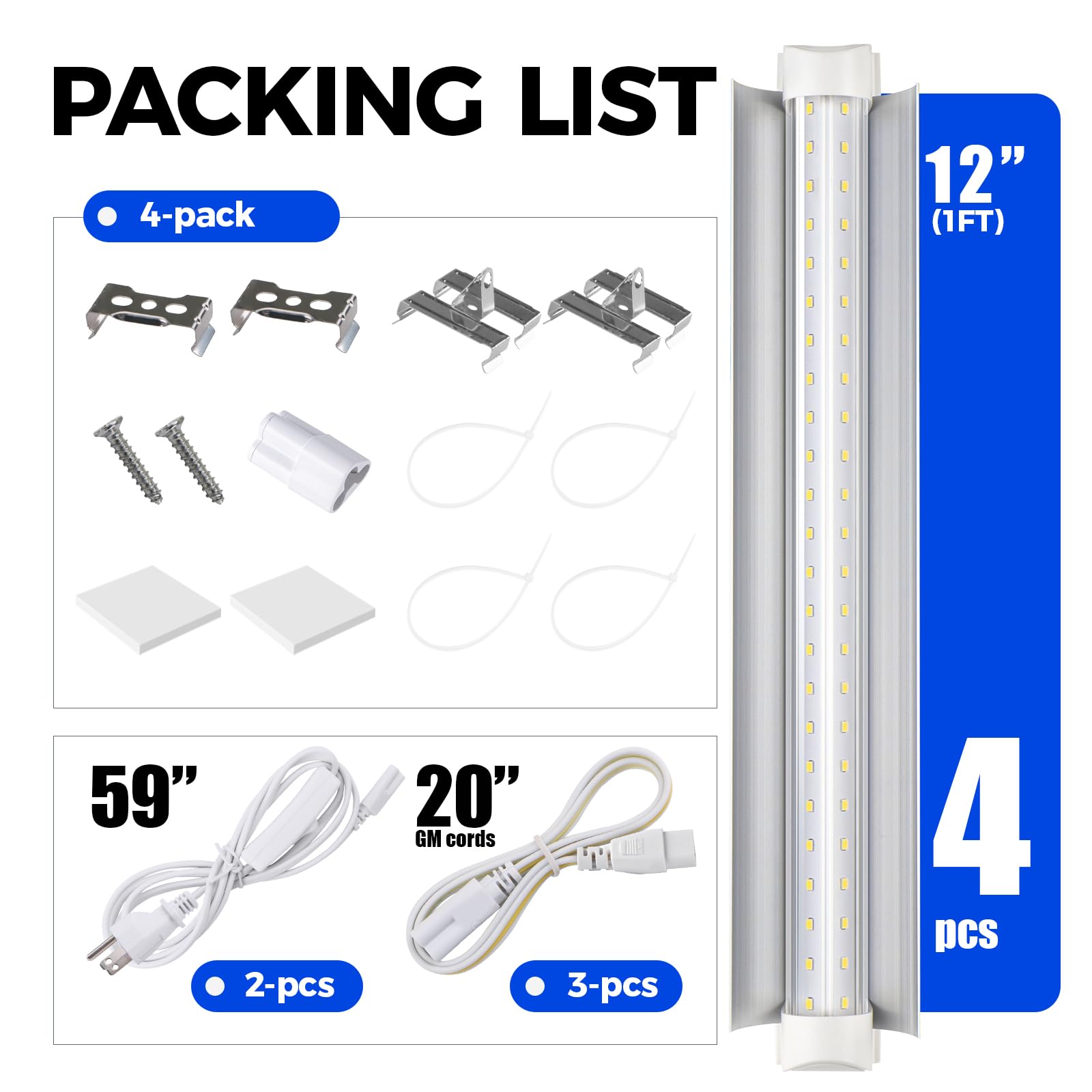 Barrina installation kit with cords, clips, and tape for easy setup