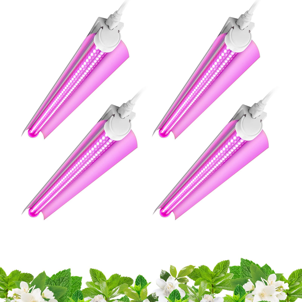 Barrina LED grow light front view showing compact T8 design for indoor plant growth