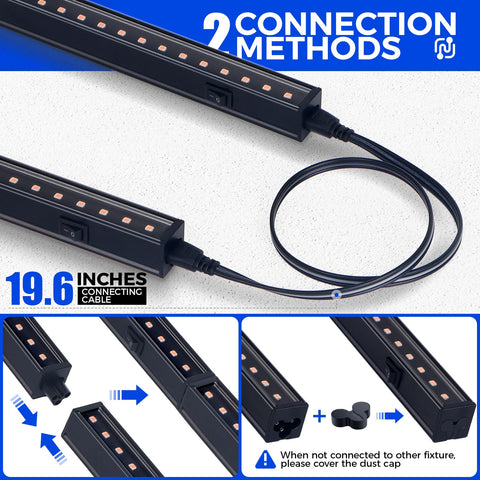 Lights with separate switches enable customizable lighting.