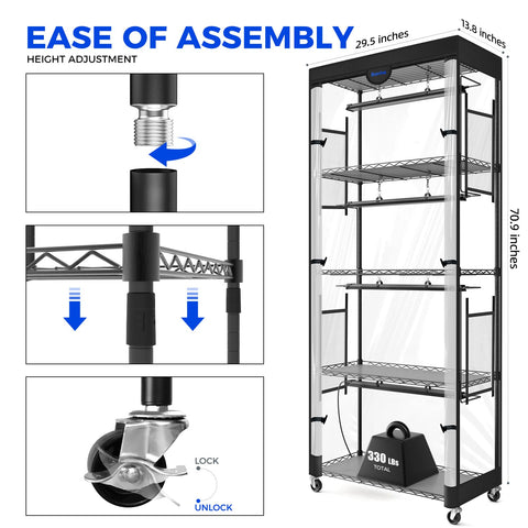 Barrina LP750 built-in wheels enable easy relocation