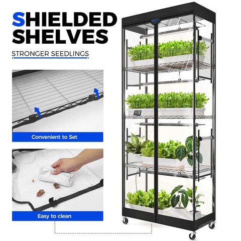 Barrina LP750 height-adjustable shelves for tall plants and seedlings