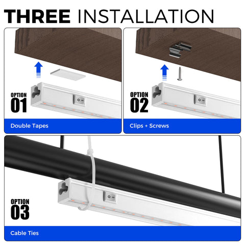 Barrina mounting clips and double-sided tape simplify secure installation.