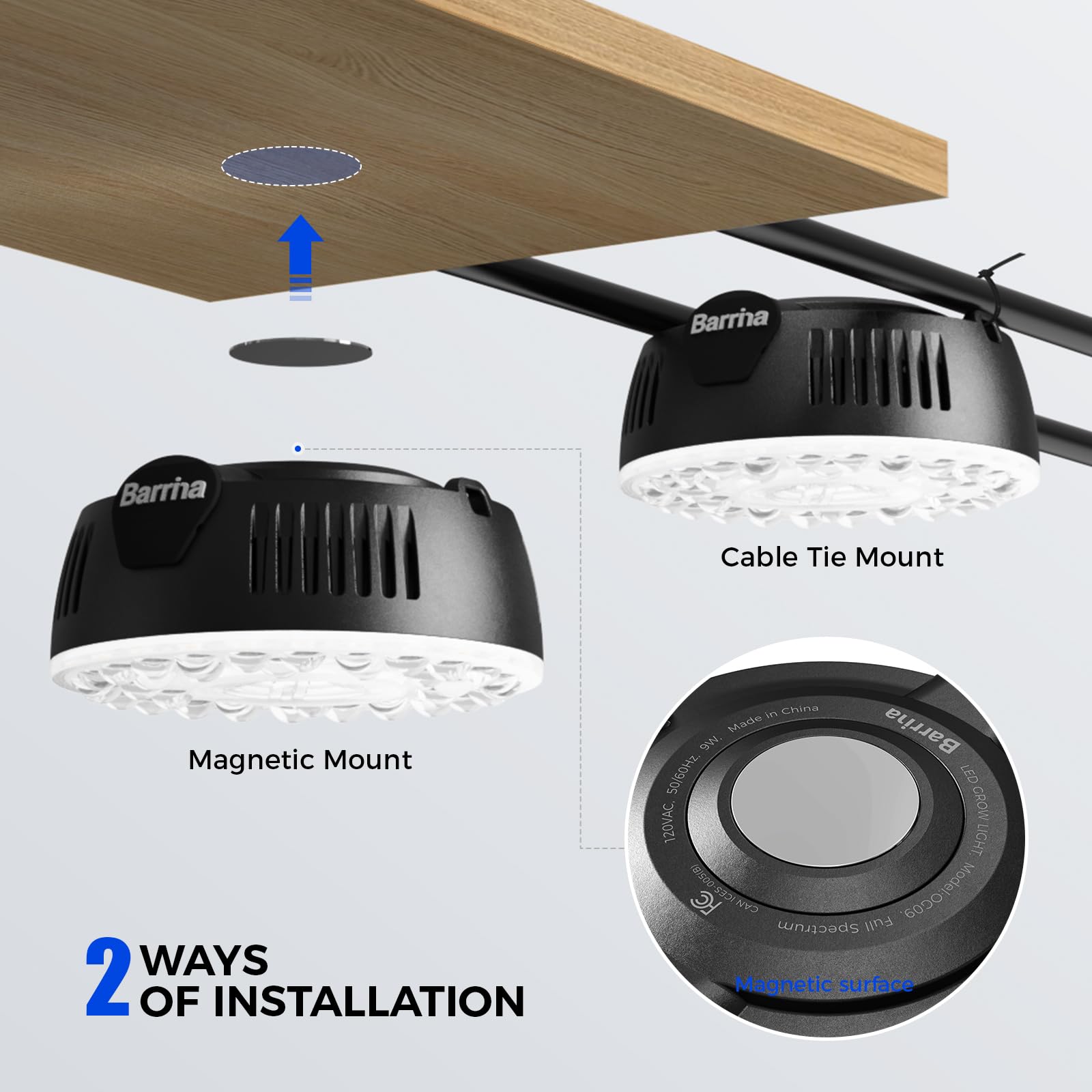 Barrina Orbgrow OG09 magnetic mount enables flexible placement