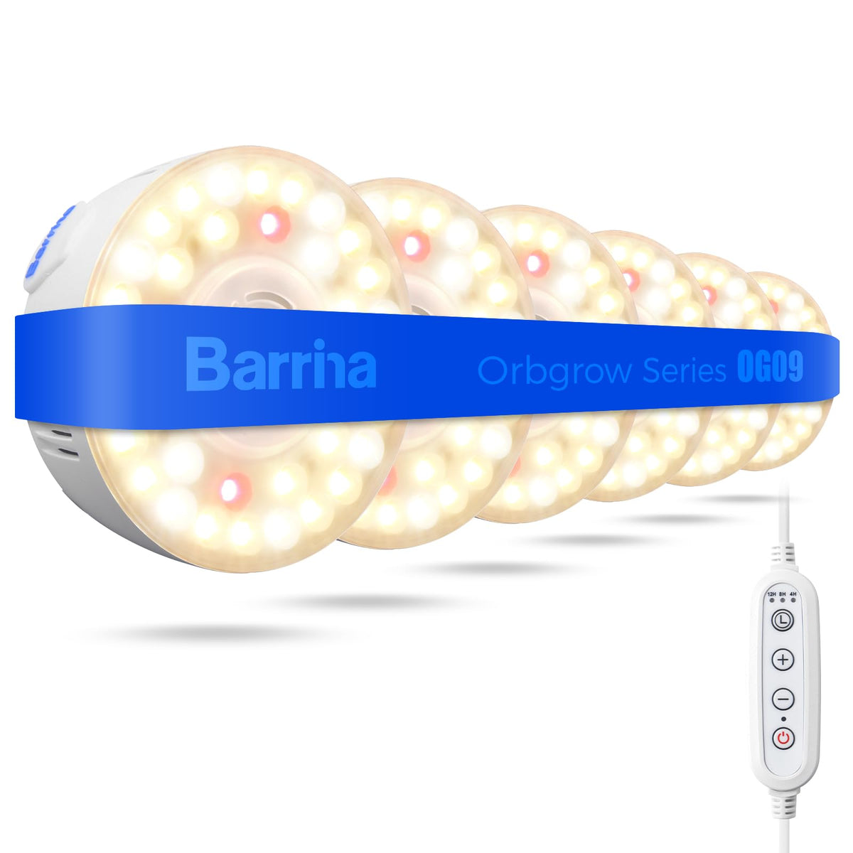 Barrina Orbgrow OG09 puck light with magnetic mount for quick, tidy indoor placement.