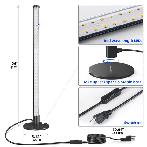 Barrina power cord length four-point-nine-two feet offers flexible placement.