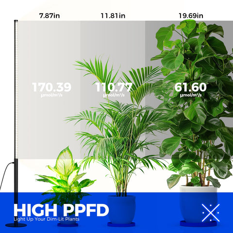 Barrina T10 Pro extension rods allow adjustable height for tall plants.