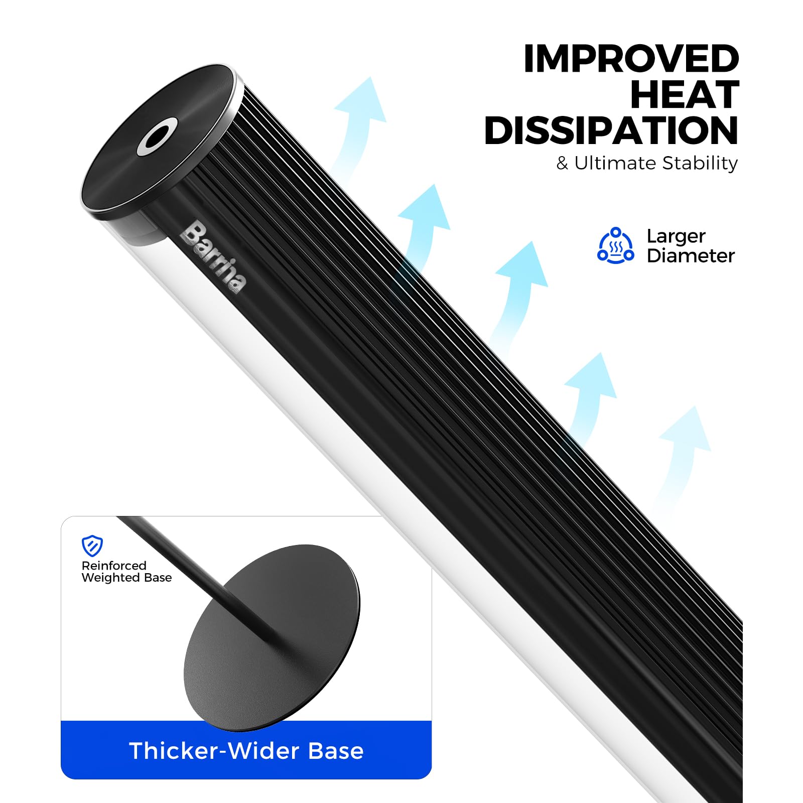 Barrina T1S aluminum construction aids heat dissipation for long-term performance.