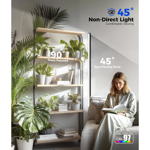 Barrina T1S black-silver frame blends with home decor while delivering efficient light.