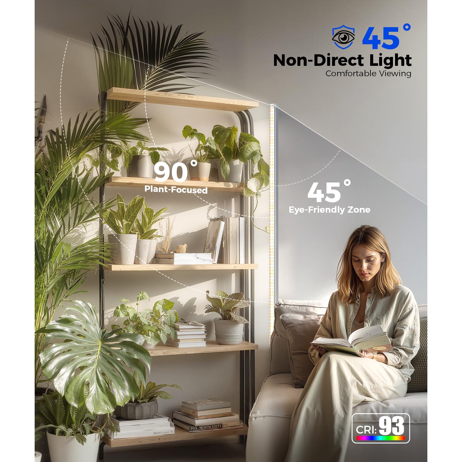 Barrina T1S high CRI 93 enhances color accuracy in indoor gardens.