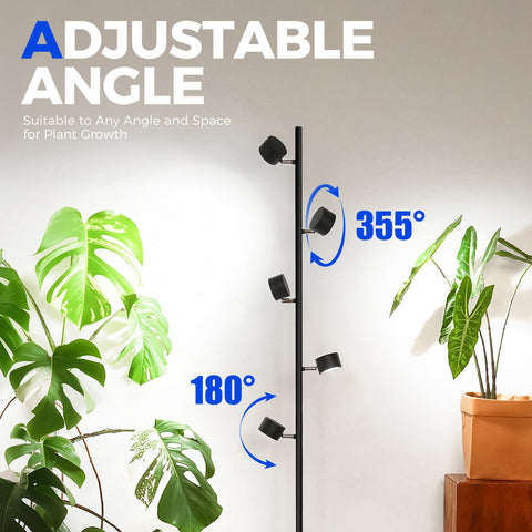 Barrina T1X5 adjustable-heads enable customizable light angles for corners and plant stands.