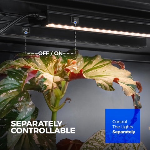 Barrina T5 2ft grow light linkable setup for larger grow areas