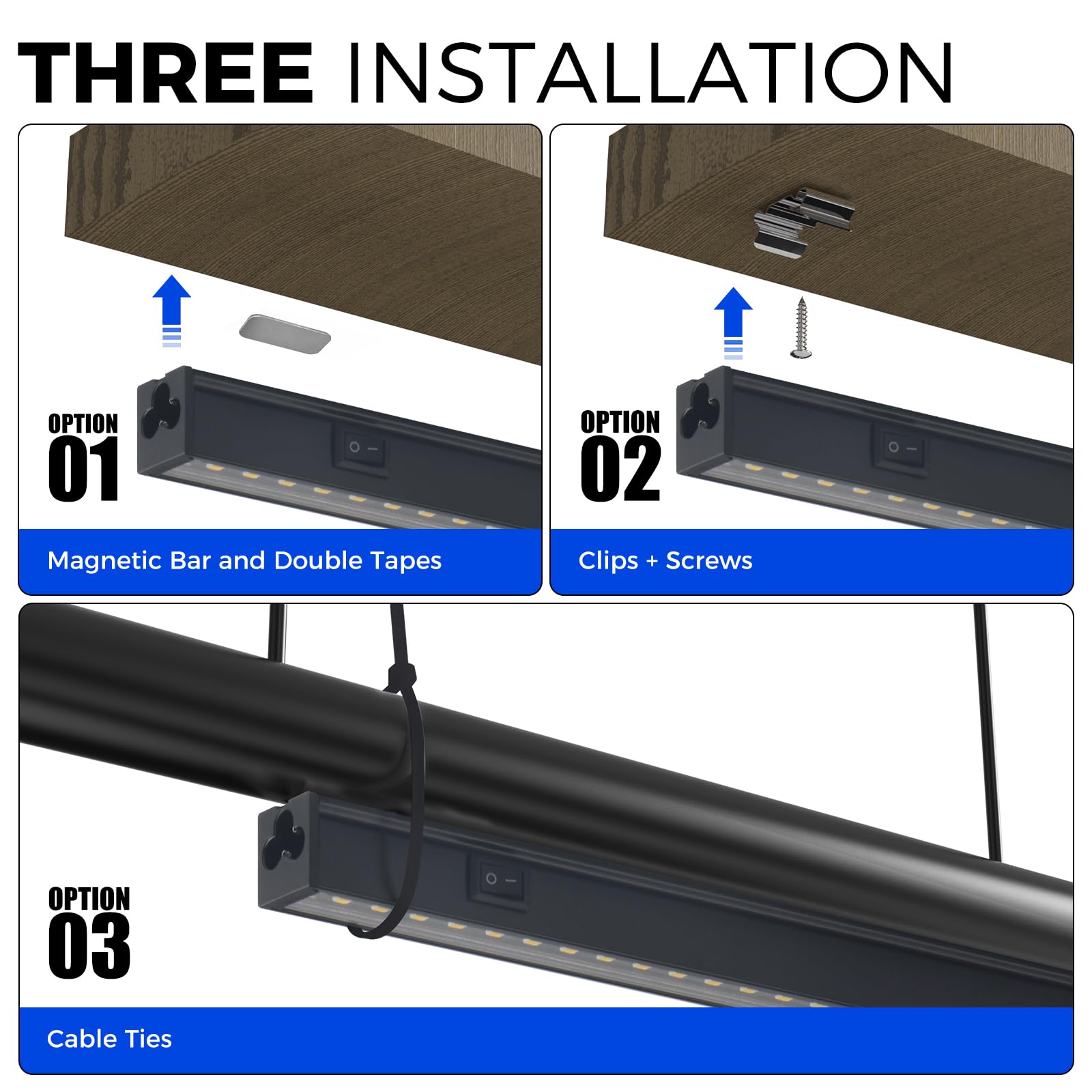 Barrina T5 connectors and ties ensure neat, secure installation