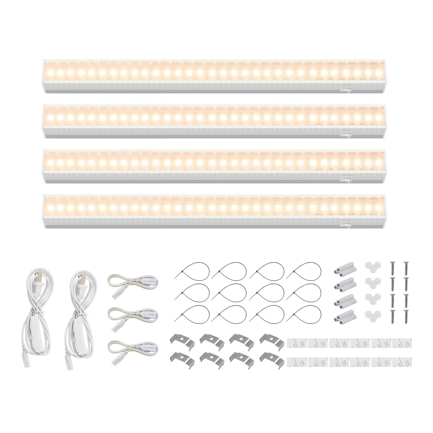 Barrina T5 grow light 4-pack, front view for compact seedling lighting