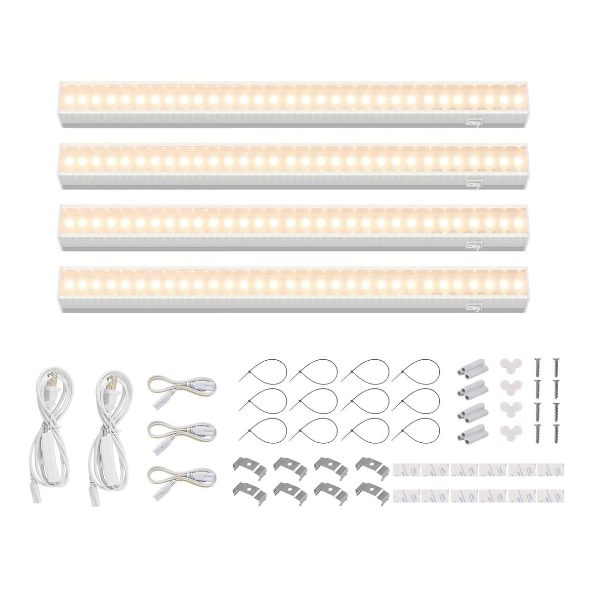 Barrina T5 grow light 4-pack, front view for compact seedling lighting