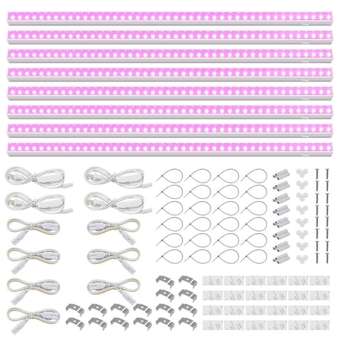 Barrina T5 grow light 4ft panel delivers full-spectrum illumination for thriving seedlings.