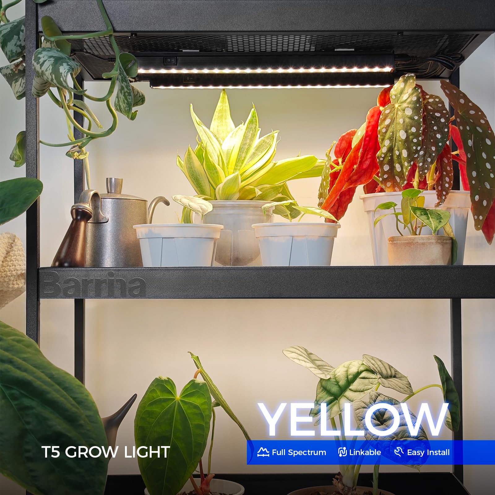 Barrina T5 easy-install light with clips and magnets mounts securely