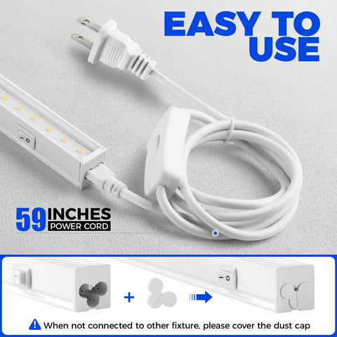 Barrina T5 grow light with separate on/off switches for independent control per fixture