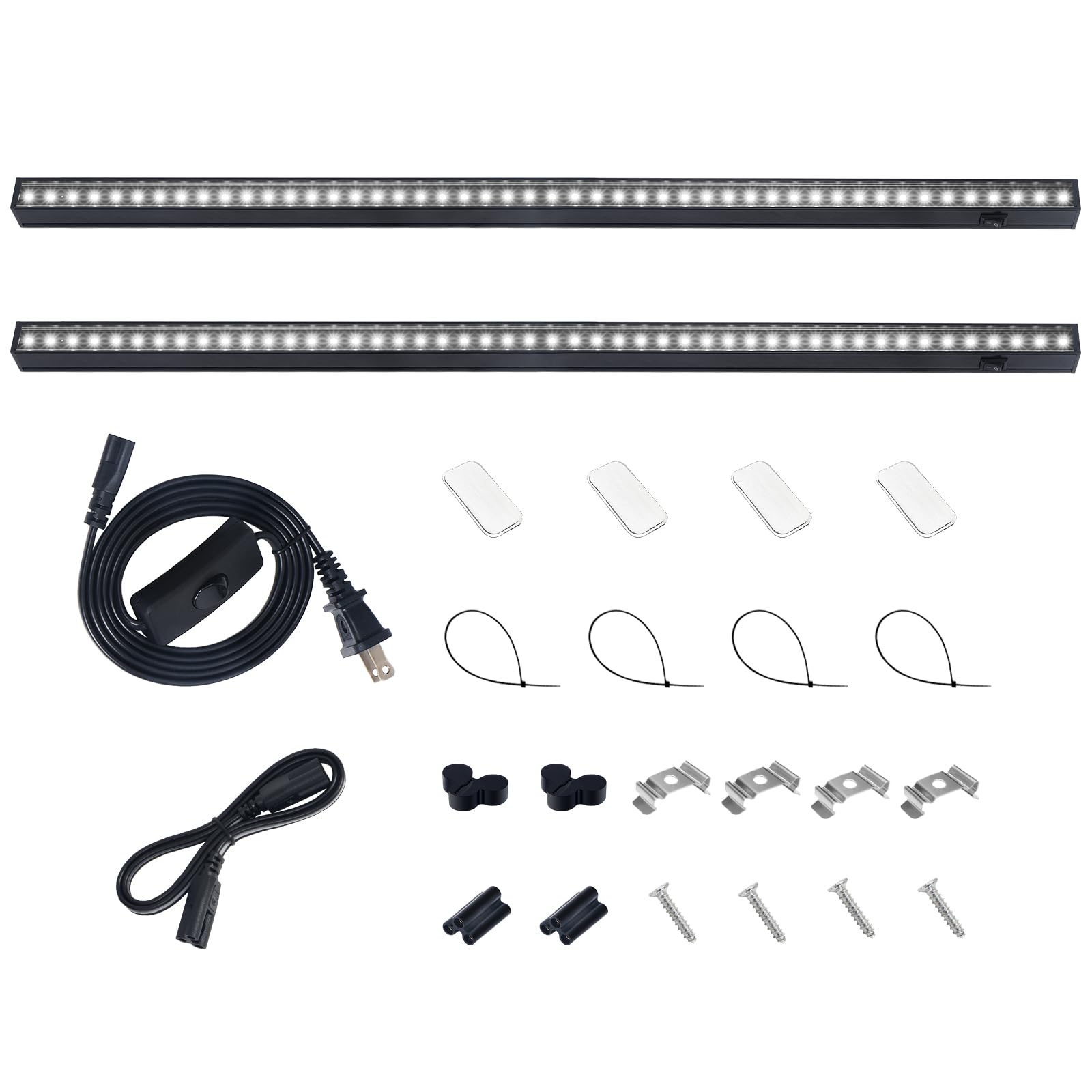 Barrina T5 grow light strip with magnetic bar attached for flexible mounting