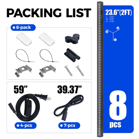 Barrina T5 accessories pack with clips and magnetic bars for mounting.