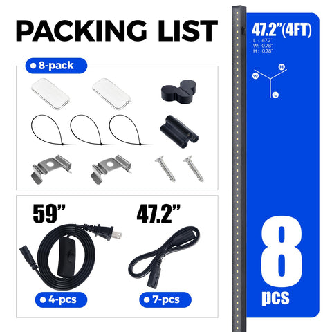 Barrina magnetic bars and clips enabling easy mounting and adjustments.