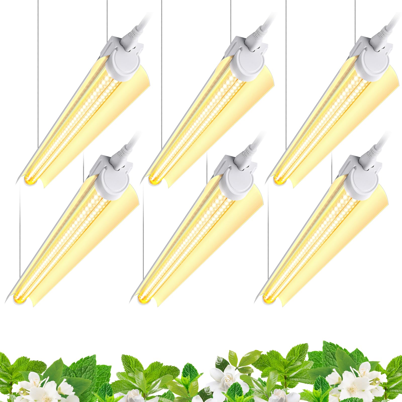 Barrina T8 light assembly ready for grow setup with full-spectrum illumination