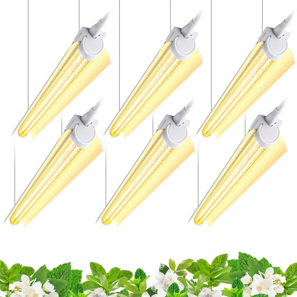 Barrina T8 light assembly ready for grow setup with full-spectrum illumination